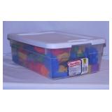 Storage tote w/ lid full of kid