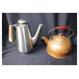 Revere Ware copper & brass corporation teapot w/