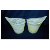 Pair of Lavorazione Arte Murano Italy swirled