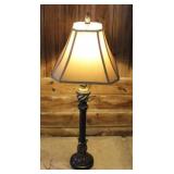 Wooden decorative electric table accent lamp w/