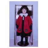 Vintage Camelot porcelain Faith doll w/ stand &