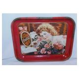 3 metal Coca-Cola trays