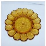 Indiana Glass amber Carnival glass: Hobnail
