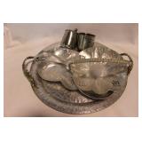 Vintage hand wrought Rodney Kent aluminum tray,