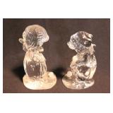 Two 1991 Magic Crystal Germany glass figurines