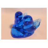 1993 Bluebirds of Happiness cobalt blue figurine