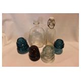 3 Remingray glass insulators - Citrate of