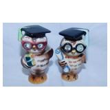 1956 Lefton anthropomorphic owls S&P salt &