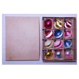 12 vintage mercury glass Christmas tree ornaments