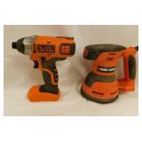 Black & Decker: Orbital sander - Impact driver,
