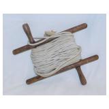 Primitive yarn winder w/ rope