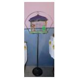 Bird cage on floor stand, 62" tall