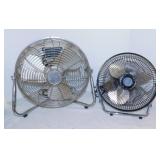 Two 3-speed adjustable fans on stands