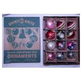 12 vintage mercury glass Christmas tree ornaments