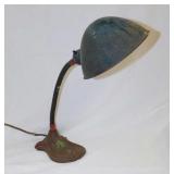 Antique Art Deco cast iron base gooseneck