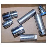 7 assorted sockets