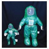 Two new 1997 Intel green Bunny People dolls,