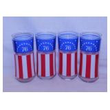 Four 1976 Bicentennial Libbey glass tumblers,