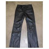 Ladies Harley-Davidson black leather pants, size