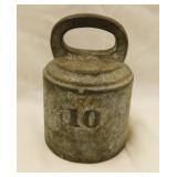 Antique cast iron 10 lb. horse tether weight