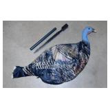 Life-size inflatable turkey hunting decoy with