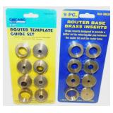 New 9 piece router base brass inserts - New 9