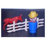 Small toys: Fisher Price Little People cowboy -