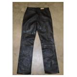 Ladies Rem Garson black leather pants, size 8