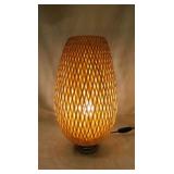 Modern hand woven bamboo & stainless tiki boho