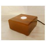 6 lighted walnut block bases