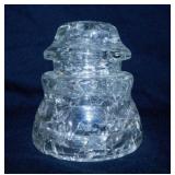 Vintage Hemingray 45 crackle glass insulator -