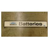 Metal Eveready Batteries store sign, 48" x 6.75"