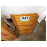 2 wooden shutters, 12" x 24"