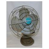 Vintage Dominion oscillating fan, 12" diameter