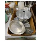 Coffee cups - 3 tumblers - Pie tins - Angel food