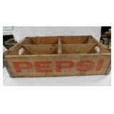 1964 wooden Evansville Indiana Pepsi bottle crate