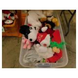 Plastic tote: Stuffed animals - Christmas bear