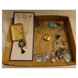 10 necklaces - Belt buckle - Bolo slide - Key