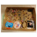 Americana red white & blue jewelry: Pins,