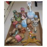 9 piece ceramic nativity - Precious Moments