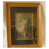 Sir Thomas Gainsborough antique print w/ original