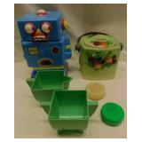 Robot cookie jar - Art Deco Richelain creamer &