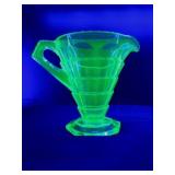 Indiana Glass Tea Room Uranium creamer,