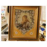 Original Victorian beaded embroidered tapestry