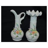 Lefton bud vase & pitcher vase w/ hand painted