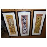 3 vintage lithographs signed by C. Davis: Sirocco