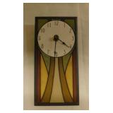 All Fired Up! ceramic tree clock, 3.75" x 7.75"