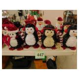 13 standing tinsel Christmas decorations: Santa