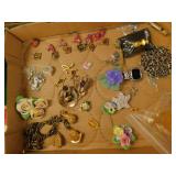 Staffordshire England brooch / earring set -