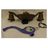 Art Nouveau Victorian 2 chandelier brass light